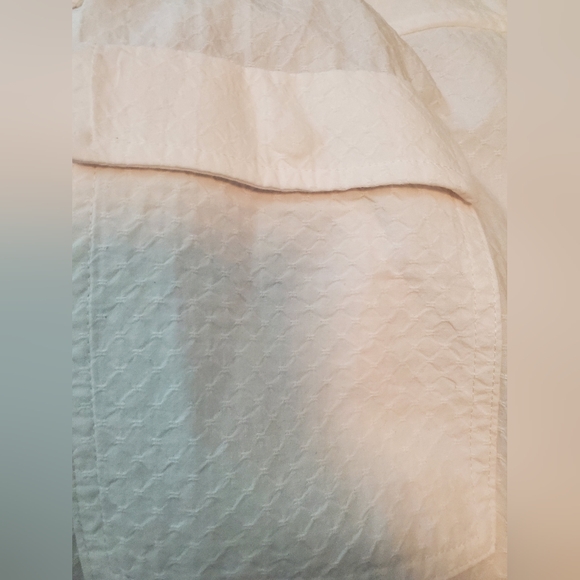 Anthropologie Maeve white textured tunic shirt - Picture 3 of 4